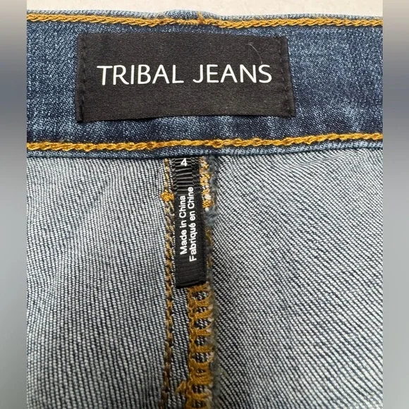Tribal Brooke Cuffed Palazzo Jeans - Picture 5 of 12